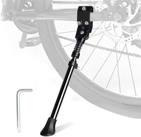 img 4 attached to 🚲 Colmthys Adjustable Rear Mount Aluminum Bike Kickstand - Suitable for 16-26 Inch Mountain, Adult, Road, Folding Bicycles