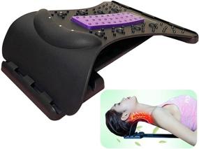 img 4 attached to Premium Multi-Level Neck Stretcher Pillow, Cervical Spine Alignment Chiropractic Device, Neck & Shoulder Massage Relaxer Traction Device, Magic Back Support Relaxer (Purple)