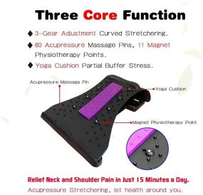 img 1 attached to Premium Multi-Level Neck Stretcher Pillow, Cervical Spine Alignment Chiropractic Device, Neck & Shoulder Massage Relaxer Traction Device, Magic Back Support Relaxer (Purple)