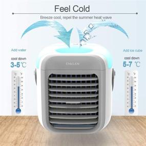 img 3 attached to 🌬️ Enklen Portable Air Conditioner: Compact and Super Quiet Personal Table Fan with 3 Adjustable Angles – Ideal for Bedside, Office, and Study Room