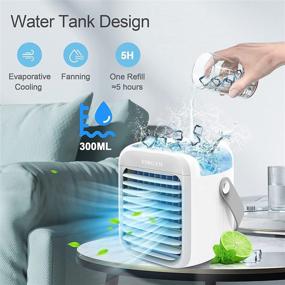 img 2 attached to 🌬️ Enklen Portable Air Conditioner: Compact and Super Quiet Personal Table Fan with 3 Adjustable Angles – Ideal for Bedside, Office, and Study Room