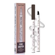 tattoo eyebrow pen: long-lasting waterproof brow gel & tint dye cream - 4 tips for eye makeup (1# chestnut) logo