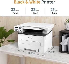 img 1 attached to 🖨 Copier Laser Printer All-in-One: Wireless, Mobile Printing, Auto Duplex, 32ppm Pantum M6702DW in Black & White