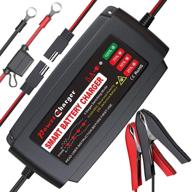 🔋 bmk smart battery charger: portable 12v 5a maintainer for car, boat, mower, marine battery – fast charging trickle charger with detachable alligator clips & rings logo