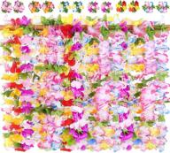 🌺 jollylife 54pcs hawaiian luau leis: tropical hibiscus flowers for pool party favors & decorations логотип