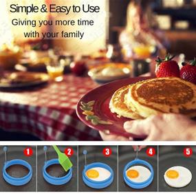 img 3 attached to Антпригарные кольца для яиц из силикона для жарки и варения яиц и приготовления блинов разноцветные