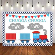 🚂 avezano chugga chugga two two party backdrop: идеальный фотофон для дня рождения с поездом для мальчиков - баннер размером 7x5 футов логотип