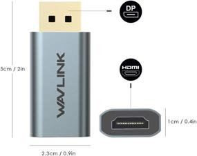 img 2 attached to 💻 Адаптер WAVLINK Displayport к HDMI 4K@60Hz, активный конвертер для телевизора, монитора, проектора - поддерживает 3D и 1920x1080@120Гц