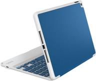 🔵 zagg folio case: bluetooth keyboard for ipad air 2 - blue | hinged & efficient logo