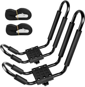 img 4 attached to 🚣 Leader Accessories Kayak Rack with J-Bars - Canoe Surf Board SUP 1 Pair