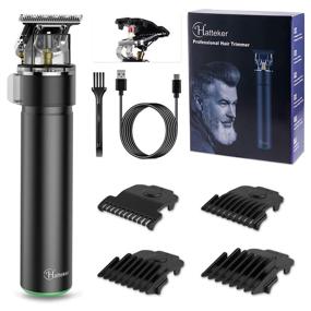 img 4 attached to 🔌 Hatteker Pro Li Electric Hair Clippers Outlining Bald Clipper Zero Gapped T-Blade Beard Trimmer - Waterproof, Rechargeable, Cordless