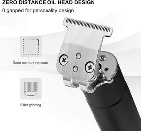 img 2 attached to 🔌 Hatteker Pro Li Electric Hair Clippers Outlining Bald Clipper Zero Gapped T-Blade Beard Trimmer - Waterproof, Rechargeable, Cordless