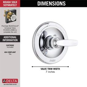 img 3 attached to 🚿 Enhance Your Shower Experience with Delta Faucet Foundations Shower Valve Trim Kit and Chrome Handle - BT13010 (Valve Not Included)