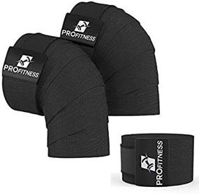 img 2 attached to 💪 ProFitness Weightlifting Knee Wraps (Pair) – Adjustable Compression Sleeves for Cross Training, Squats, Powerlifting, Weightlifting – Enhance Gym Workout Strength & Stability – Unisex