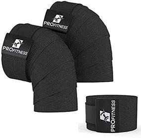 img 1 attached to 💪 ProFitness Weightlifting Knee Wraps (Pair) – Adjustable Compression Sleeves for Cross Training, Squats, Powerlifting, Weightlifting – Enhance Gym Workout Strength & Stability – Unisex