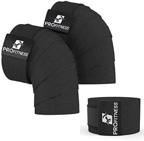 img 3 attached to 💪 ProFitness Weightlifting Knee Wraps (Pair) – Adjustable Compression Sleeves for Cross Training, Squats, Powerlifting, Weightlifting – Enhance Gym Workout Strength & Stability – Unisex