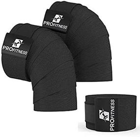 img 4 attached to 💪 ProFitness Weightlifting Knee Wraps (Pair) – Adjustable Compression Sleeves for Cross Training, Squats, Powerlifting, Weightlifting – Enhance Gym Workout Strength & Stability – Unisex