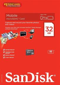 img 1 attached to 📸 SanDisk Black microSDHC 32GB Flash Memory Card - SDSDQM-032G-B35 (Retail Packaging)