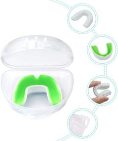 img 2 attached to 👦 MENOLY 5 Pack Youth Mouth Guard: Double Colored Sports Mouthguards for Kids - Football, Basketball, Boxing, MMA, Hockey - with Free Case