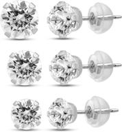 jewelili swarovski zirconia single earrings logo