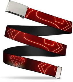 img 1 attached to 🌈 Colorful and Durable Buckle-Down uni-Sex Adult's Big Web Belt-Superman-1.0