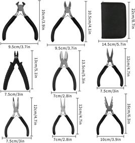 img 3 attached to 💎 Enhance Your Jewelry Making with the Faluckyy Jewelry Pliers Set: 8pcs Micro Jewelry Pliers, Perfect for Crafting Exquisite Jewelry Pieces