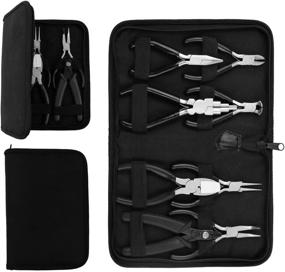 img 4 attached to 💎 Enhance Your Jewelry Making with the Faluckyy Jewelry Pliers Set: 8pcs Micro Jewelry Pliers, Perfect for Crafting Exquisite Jewelry Pieces