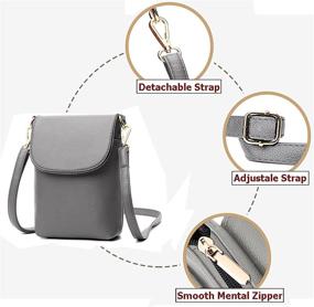 img 1 attached to 👜 VINMEN Leather Crossbody Handbags for Women - Shoulder Bags & Wallets
