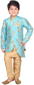 img 4 attached to 👔 Stylish Ethnic Sherwani Kurta Pyjama Boys' Clothing for Suits & Sport Coats
