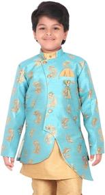 img 1 attached to 👔 Stylish Ethnic Sherwani Kurta Pyjama Boys' Clothing for Suits & Sport Coats