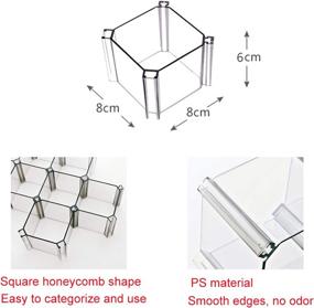 img 3 attached to 🗄️ Honeycomb Drawer Organizer: Efficient Storage Solution for Underwear, Socks, Bras, Ties, Belts, Scarves, with Creative Combination Divider Cabinet