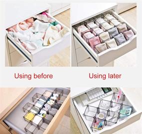 img 1 attached to 🗄️ Honeycomb Drawer Organizer: Efficient Storage Solution for Underwear, Socks, Bras, Ties, Belts, Scarves, with Creative Combination Divider Cabinet