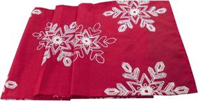 img 2 attached to Exquisite Embroidered Snowflake Holiday Christmas Tablecloth - Add Elegance to Your Festive Decor