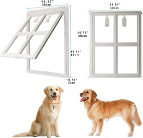 img 1 attached to 🚪 CEESC Sliding Screen Door Dog Door, Upgraded Automatic Lock Pet Door for Dogs, Puppies, and Cats - Available in 3 Colors with 5 Options