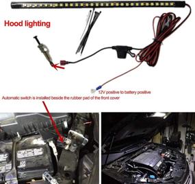 img 3 attached to 🚗 Universal Waterproof Under Hood LED Light Kit - CKEGUO Engine Inspection Strip Lamp with Automatic On/Off for Truck, Cargo, Pickup, SUV, RV, and Boat