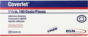 img 1 attached to 🩹 Beiersdorf-jobst Coverlet Adhesive Dressing - 1.25" Oval - Box of 100, Pack of 100