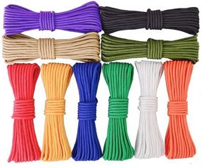 img 1 attached to 🌈 Yimaa 10 Pack Paracord 550: Assorted Colorful Bracelet String Rope for DIY Braiding & Outdoor Activities