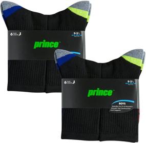 img 3 attached to 🧦 Optimized Prince Boys' Cushioned Crew Length Athletic Socks for Active Kids