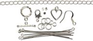💍 cousin jewelry basics starter pack - silver: 145-piece bundle for crafting and design logo