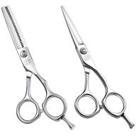 high-quality hair cutting scissors set - professional 5.5 inch hair thinning shears & texturizing blending shear for salon and barber use - handmade from premium 440c japanese stainless steel - ideal for women, men, and adults logo