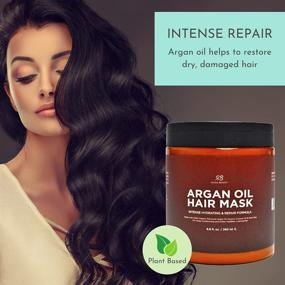 img 2 attached to 🌿 Revitalize and Nourish Your Hair with Radha Beauty Argan Oil Hair Mask - 8 oz. Intense Hydrating Repair Formula with Organic Argan Oil, Coconut Oil, and Aloe Vera