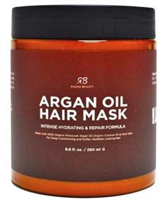 img 4 attached to 🌿 Revitalize and Nourish Your Hair with Radha Beauty Argan Oil Hair Mask - 8 oz. Intense Hydrating Repair Formula with Organic Argan Oil, Coconut Oil, and Aloe Vera