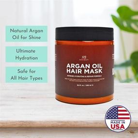 img 3 attached to 🌿 Revitalize and Nourish Your Hair with Radha Beauty Argan Oil Hair Mask - 8 oz. Intense Hydrating Repair Formula with Organic Argan Oil, Coconut Oil, and Aloe Vera