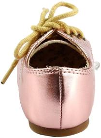 img 1 attached to ✨ Туфли для девочек "Shimmer and Shine" от Doll Maker Toddler Metallic Oxford 💃