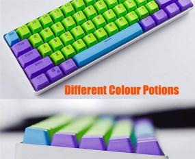 img 2 attached to GTSP 61 Keycaps 60 Percent Ducky One 2 Mini Keycaps Thick PBT OEM RGB Keycap Set With Key Puller For Cherry MX Switches GK61/RK61/Anne Pro 2 Mechanical Gaming Keyboard (Green)