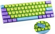 gtsp 61 keycaps 60 percent ducky one 2 mini keycaps thick pbt oem rgb keycap set with key puller for cherry mx switches gk61/rk61/anne pro 2 mechanical gaming keyboard (green) logo