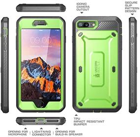 img 1 attached to 🦄 Unicorn Beetle Pro Series Green Case for iPhone 7 Plus/8 Plus - Full-Body Rugged Holster with Built-in Screen Protector