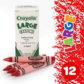 img 3 attached to 🖍️ Большие красные карандаши Crayola для детей - 12 штук, 4 дюйма х 7/16 дюйма - художественные инструменты