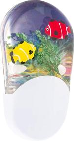 img 1 attached to 🐠 Jasco LED Night Light, Tropical Aqualites, Plug-in, Color Changing, Light Sensing, Auto On/Off, Energy Efficient, showcasing Soothing Oceanic Image of Coral Reef & Clownfish, 10908