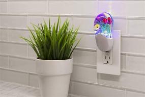 img 3 attached to 🐠 Jasco LED Night Light, Tropical Aqualites, Plug-in, Color Changing, Light Sensing, Auto On/Off, Energy Efficient, showcasing Soothing Oceanic Image of Coral Reef & Clownfish, 10908